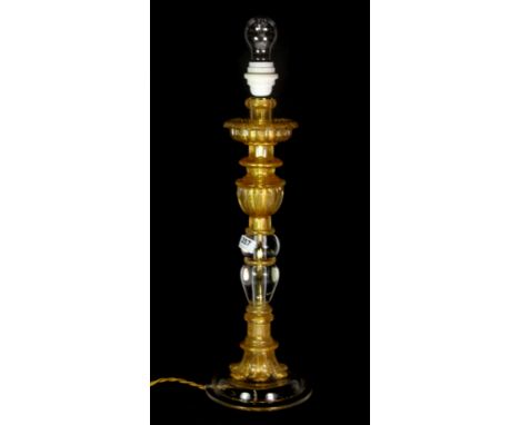 An impressive Murano glass table lamp, H. 63cm.