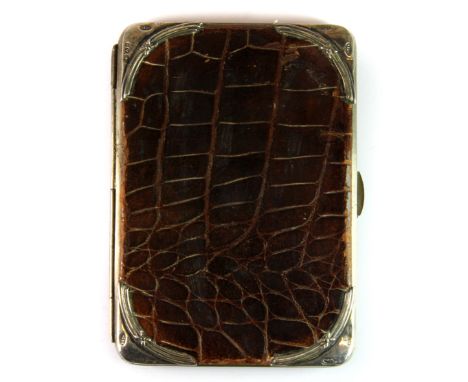 A vintage 925 silver and snake skin gentleman's wallet.