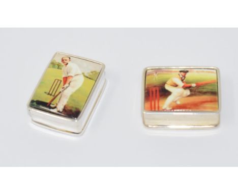 Two silver boxes decorated cricketers (2)

Modern
These are modern silver boxes and are decorative rather than being old and 