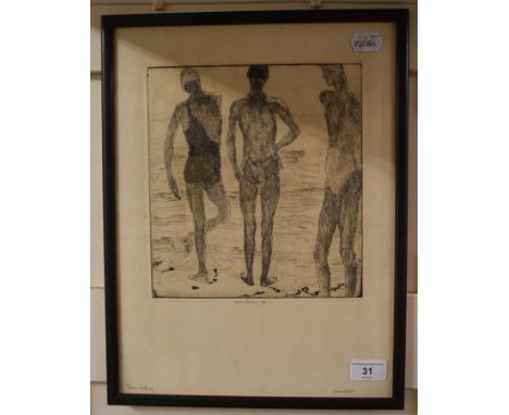 A John Copley etching, Three Bathers, signed and inscribed in pencil

Report by GH

Inprinted area 24 x 21.5 cm

Report by GH