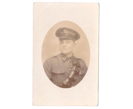 Nott's Royal Horse Artillery WWI - Oval NCO portrait photo card signed Dr A.  Boot on the back