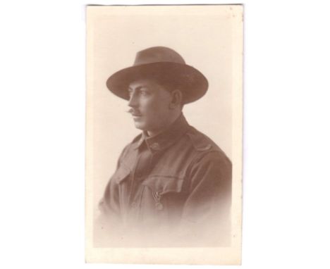 Australian Imperial Force WWI-Portrait photograph postcard  clear image, scarce
