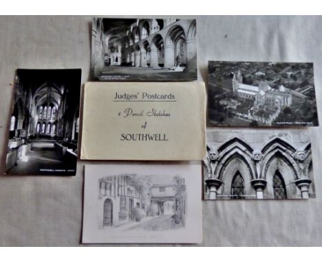 Nott's - Southwell  Judges Pewlil Sketch (1 of 4).  A superb R.P.s (4) minster.  Aerial, etc. Pub. Hull Southwell.