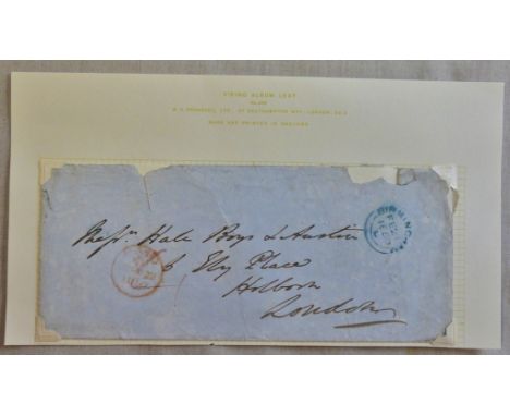 Great Britain Postal History 1850-Birmingham to London, the late-usage of manuscript was allowed-for business, where employee