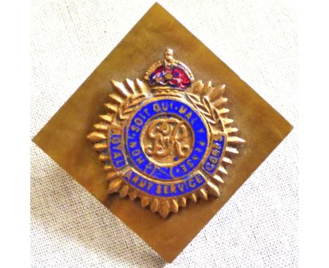 British WWII Royal Army Service Corps Sweetheart badge  with an unusual plastic backing plate. Scarce
