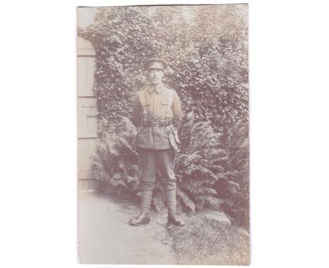 Millitary Police WWI- full portrait photographic postcard, very fine