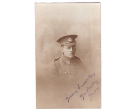 Essex Regiment WWI- portrait RP postcard-signed Geo Kerbey, June 1917