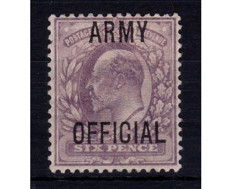 Great Britain(Officials) Army Official 1902/3 6d pale dull purple SG050 n/mint