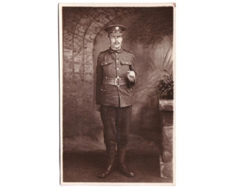 Grenadier Guards WWI-RP postcard full portrait rev. Signed Pre G.A.Dunford 26475/(CM Crieves squad) 15th Coy Grenadier Guards