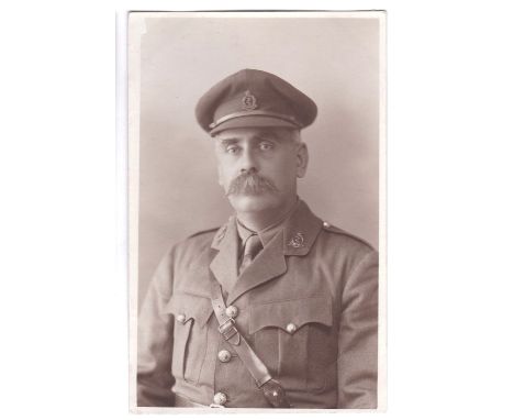 Royal Army Medical Corps-An officer photographed in service dress-fine postcard