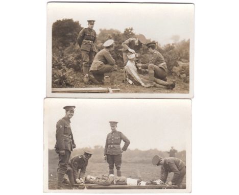 Royal Army Medical Corps WWI Medical Section Training - R.A.M.C. Territorial's in casualty action (2)
