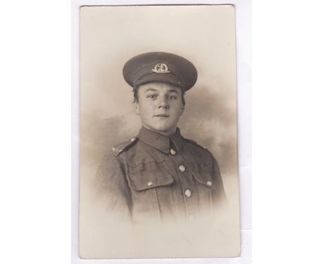 Norfolk Regiment WWI-5th BN(TA) fine portrait card of a very young soldier