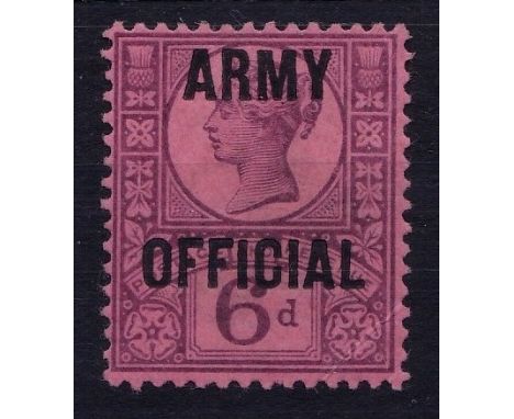 Great Britain(Officials) 1896-Army official 6d purple/rose SG045, n/mint