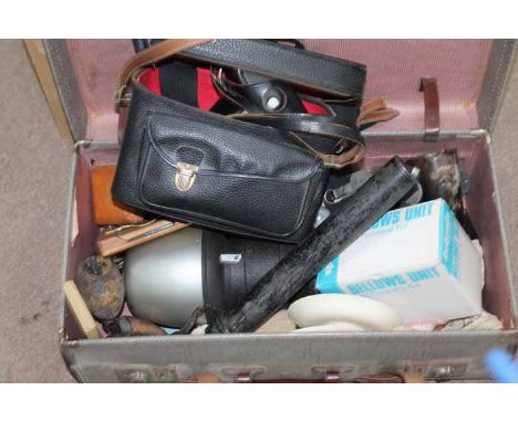 LOT OF SMALL COLLECTABLES
including scientific instruments, lenses, cameras, ornaments, etc