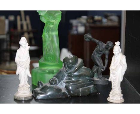 FIVE SMALL MANTEL ORNAMENTS