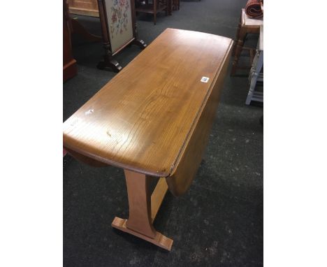 ERCOL WINDSOR DROP LEAF GATE LEG TABLE, SOME WOODWORM 