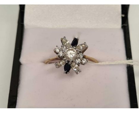 9ct STONE SET RING, 3.6g 