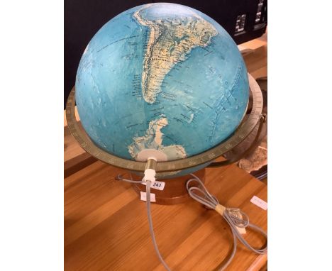 MODERN GLOBE TABLE LAMP, NEEDS RE-WIRING BY QUALIFIED ELECTRICIAN 