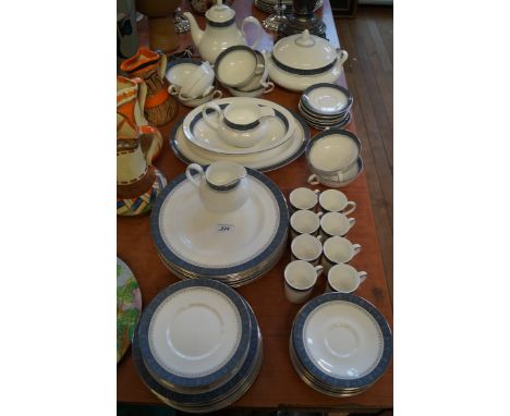 A Royal Doulton Sherbrooke pattern tea and dinner service.