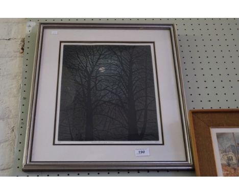 A Derek Wilkinson artist's proof print 'Morn Through Trees'.