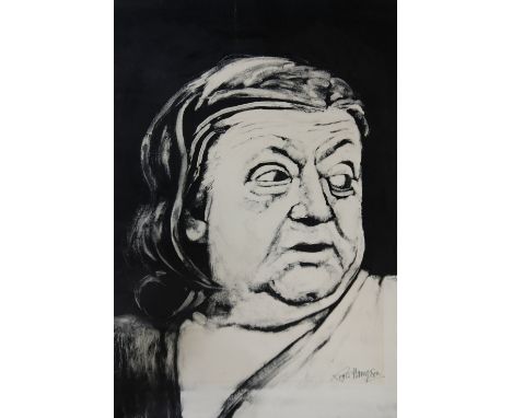 ROGER HAMPSON (1925-1996) ARTIST SIGNED MONO PRINT Bust portrait of a lady Signed in the image  22" x 15" (55.9cm x 38.1cm)  