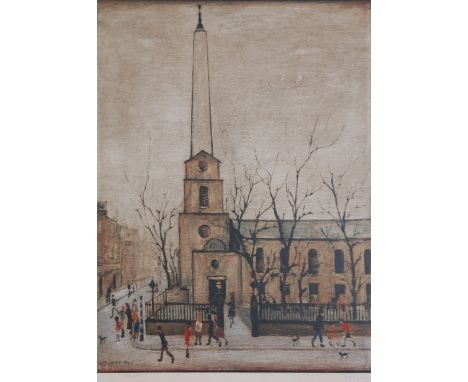 •L.S. LOWRY (1887-1976) ARTIST SIGNED COLOUR PRINT  'St. Lukes, London'  An edition of 850, No. 750 stamped and signed  24 1/