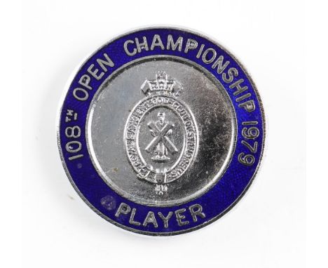 1979 Official R&amp;A Open Golf Championship players enamel badge-played at Royal Birkdale and won by Johnny Miller
