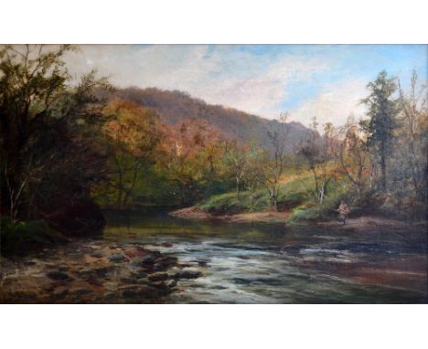 Jenkins, George Henry (British c.1890's) "On The Banks Of The River Plym - Bickleigh Vale Near Plymouth May 11th 1891" signed