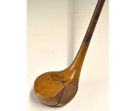 Martin &amp; Patrick: "Sovereign Patent Applied Light Stained Driver" brassie with triangular fibre patent insert fitted with