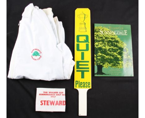 1987 Official Walker Cup Golf programme and related items (4)  - played at Sunningdale Golf Club - much larger edition progra