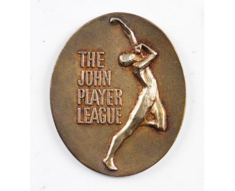 1977 Player's Player County League Cricket Medal: Leicestershire CC won the league, medal named to back K Higgs housed in ori