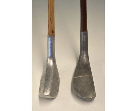 2x interesting Standard Golf Co Alloy clubs - Duplex Model RL 1 1/2 club and "K" Model longnose putter with St Andrews bend g
