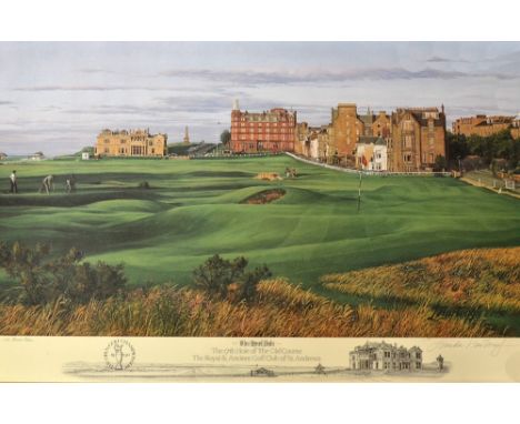 Hartough, Linda (After) signed: "1990 Open Golf Championship - The 17th Hole of the Old Course Royal and Ancient Golf Club St