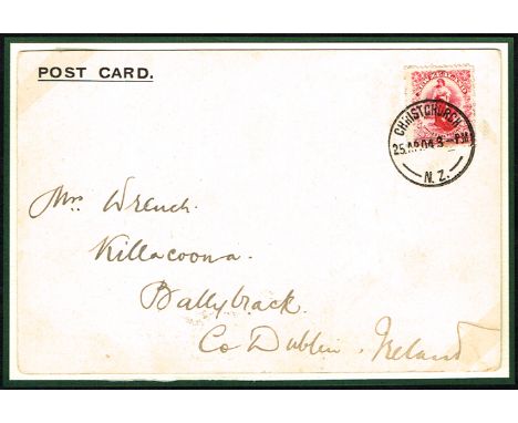 1904 (April) postcard from Captain Robert Falcon Scott, Antarctica to Ireland. Wrench's picture postcard for the 1901-04 Brit