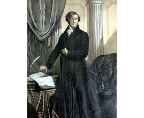 1873 Daniel O'Connell Refusing to Take the Oath of Supremacy A full-length portrait of 'The Liberator' in a pose of defiance,