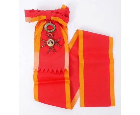 Papal Order of St. Gregory, sash and badge for Grand Cross. 