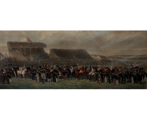 1868 Punchestown, Royal Visit, print. After H. Barraud: 'Punchestown Races 1868, the visit of the Prince and Princess of Wale