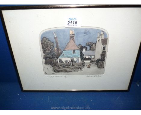 A Graham Clarke limited edition Print no. 102/250 'Tibby's Teatime', 13'' x 9 1/2''.