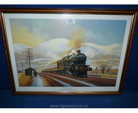 A framed Eric Bottomley print 'The Cathedrals at Malvern, 25 1/2'' x 18 1/2''.