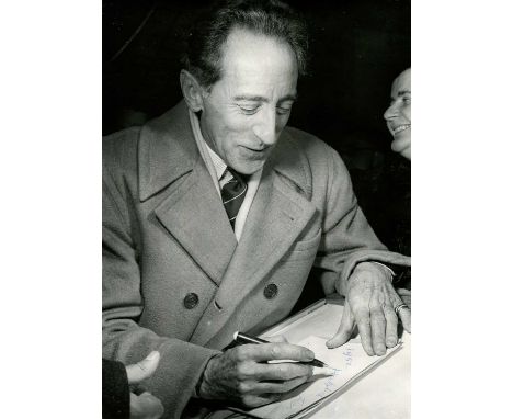 COCTEAU JEAN: (1889-1963) French writer, playwright, artist, designer &amp; filmmaker. A fine signed 7 x 9.5 photograph, the 