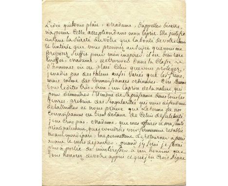 BUFFON COMTE DE: (1707-1788) Georges-Louis Leclerc. French naturalist, mathematician and cosmologist. L.S., Buffon, three pag