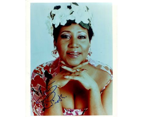 FRANKLIN ARETHA: (1942-2018) American singer and songwriter. Signed colour 8 x 10 photograph of the ´Queen of Soul´ in a head