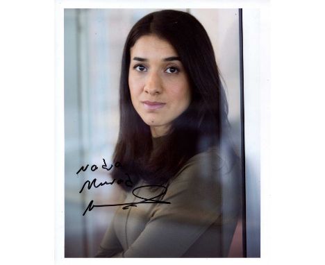 MURAD NADIA: (1993- ) Iraqi-born Yazidi human rights activist, Nobel Peace prize winner, 2018. Signed colour 8 x 10 photograp