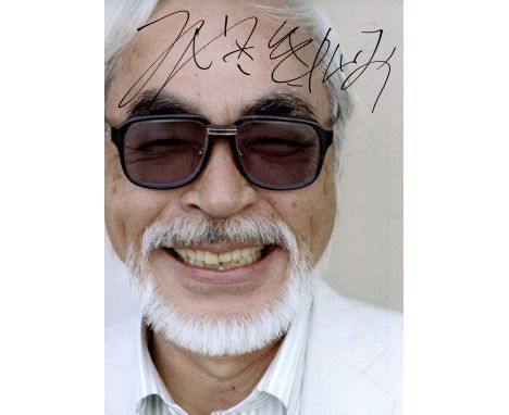 MIYAZAKI HAYAO: (1941- ) Japanese Filmmaker of animated feature films. A manga Artist. Academy Award winner. A fine signed 5 