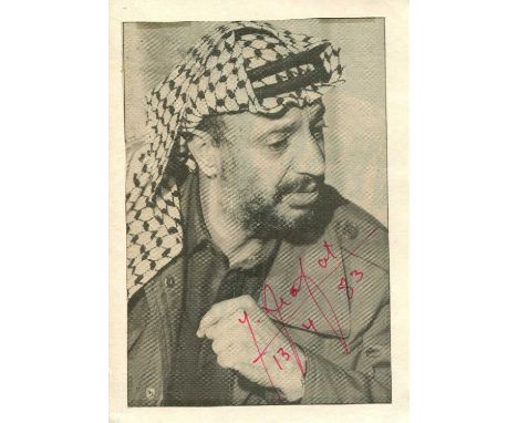 ARAFAT YASSER: (1929-2004) Palestinian political leader who served as Chairman of the Palestine Liberation Organisation 1969-