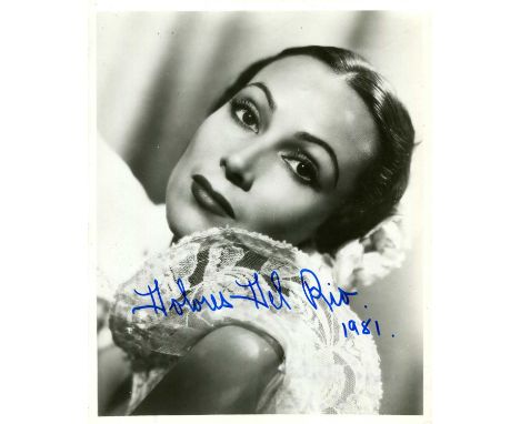 DEL RIO DOLORES: (1904-1983) Mexican actress. Signed 8 x 10 photograph of the actress in an appealing head and shoulders pose