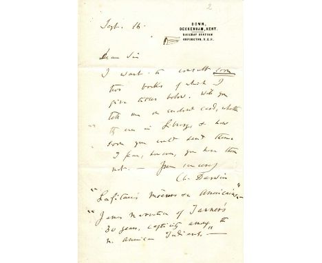 DARWIN CHARLES: (1809-1882) English naturalist, famous for his theory of evolution published in On the Origin of Species (185