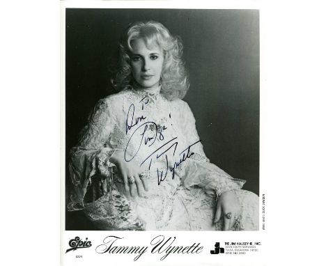 WYNETTE TAMMY: (1942-1998) American country music singer and songwriter. Signed and inscribed 8 x 10 photograph, the Epic Rec