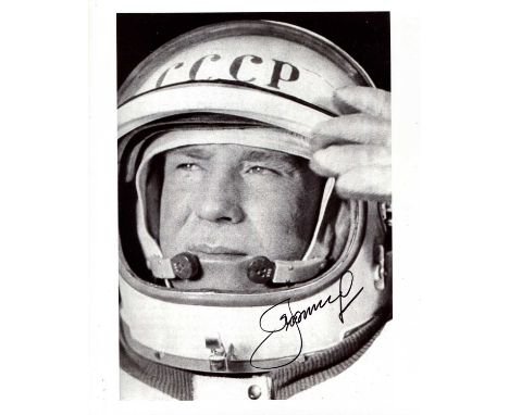 LEONOV ALEXEI: (1934-2019) Russian Cosmonaut, the first person to conduct a spacewalk (1965). Signed 8 x 10 photograph by Leo