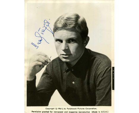 KRUGER HARDY: (1928-2022) German actor. Signed 8 x 10 photograph, the original vintage Paramount Pictures publicity portrait 
